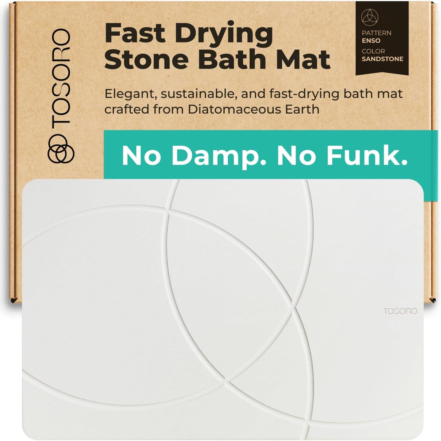 TOSORO Stone Bath Mat - Enso Sandstone