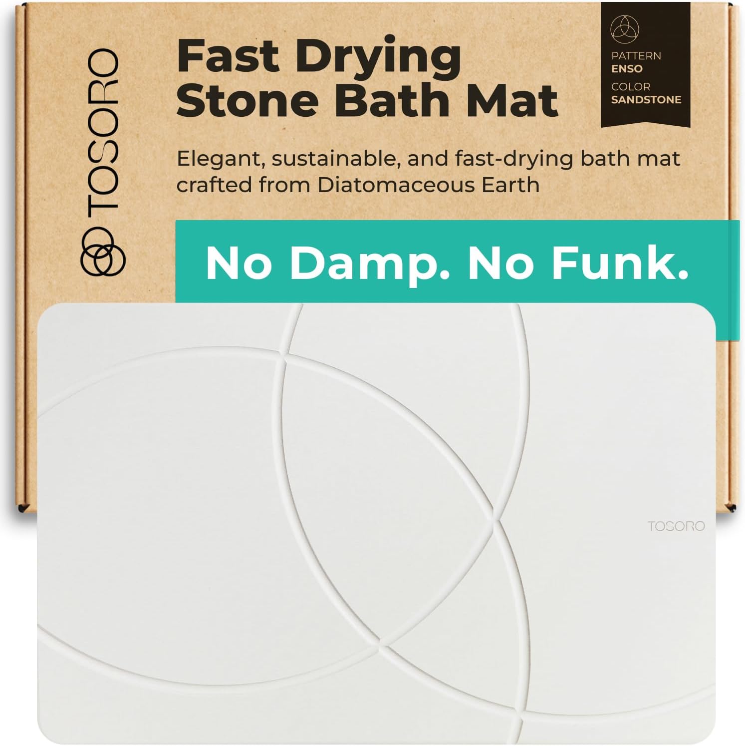 TOSORO Stone Bath Mat - Enso Sandstone