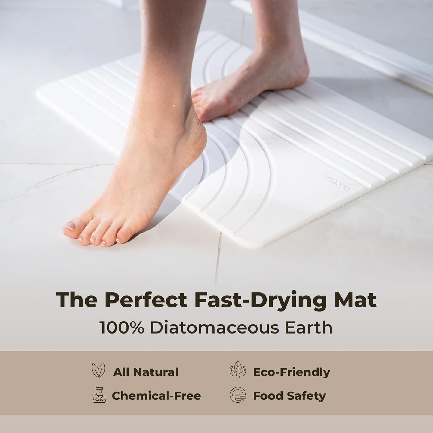 TOSORO Stone Bath Mat - Flow Sandstone